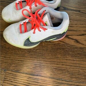 Kids White and Black Shoes with Red Laces